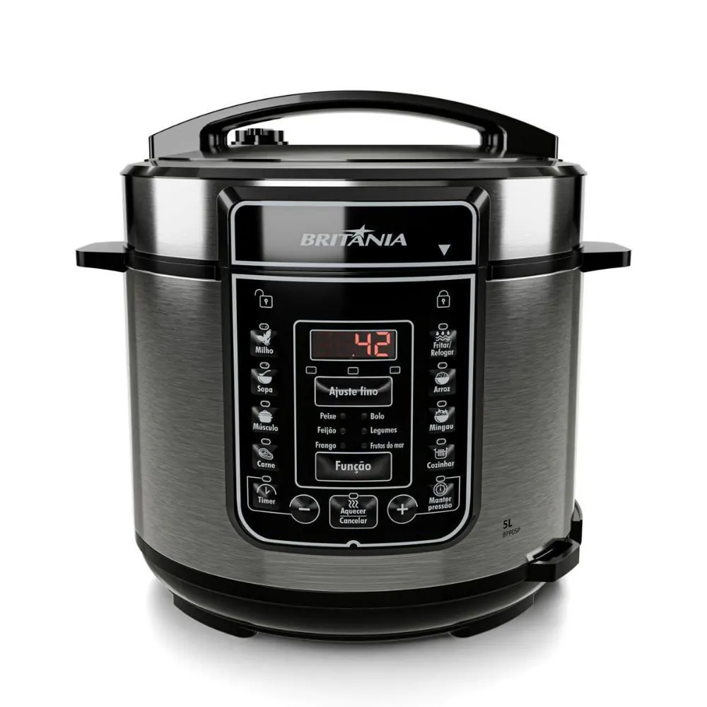 Panela de Pressão Britânia 5L 13 Receitas 900W BPP05P