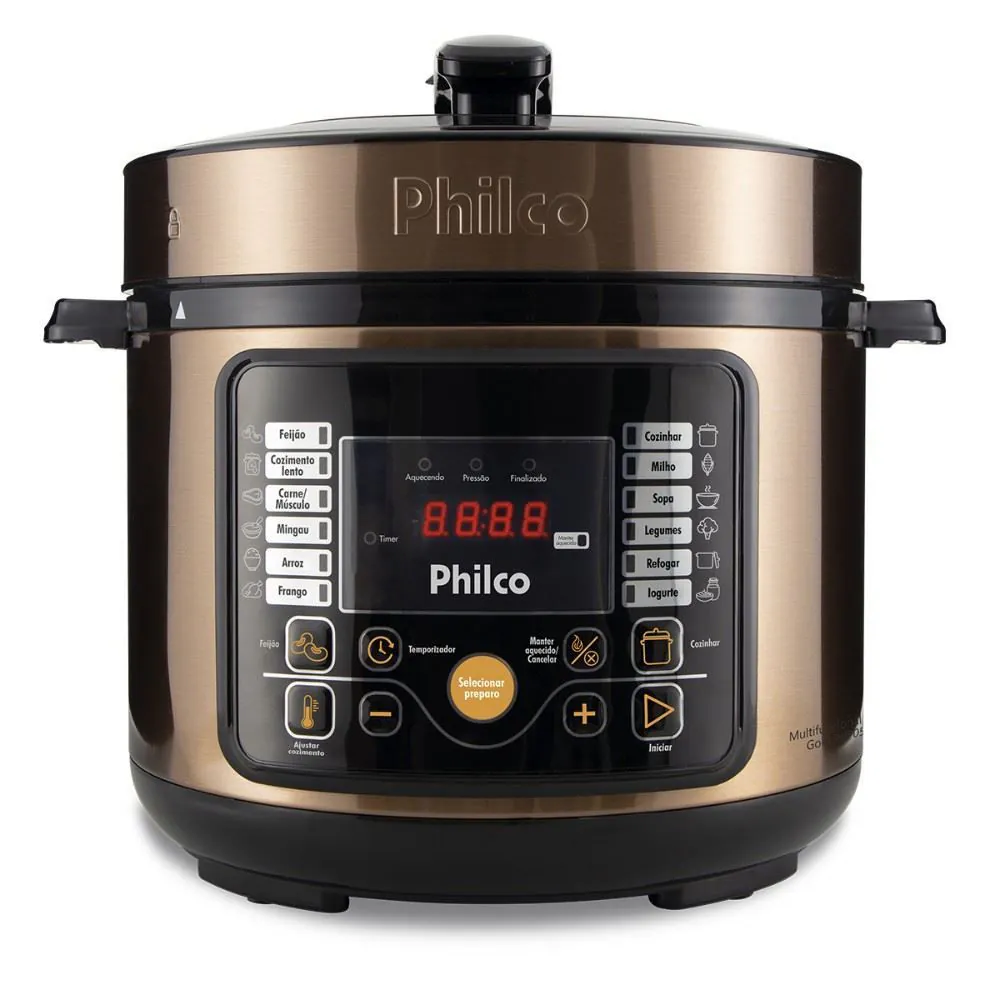 Panela de Pressão Elétrica Philco 5L Multifuncional Digital 15 Funções