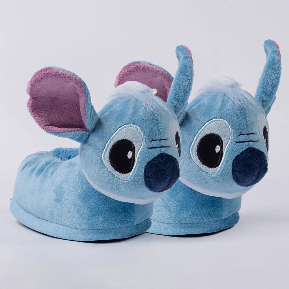 Pantufa Feminina 3D Stitch Disney Azul