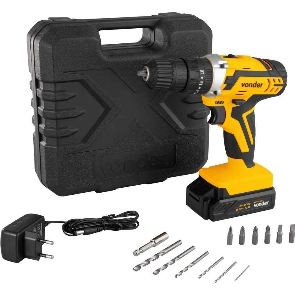 Parafusadeira e Furadeira com Impacto Vonder Bateria 20V Pfv 238I - Bivolt