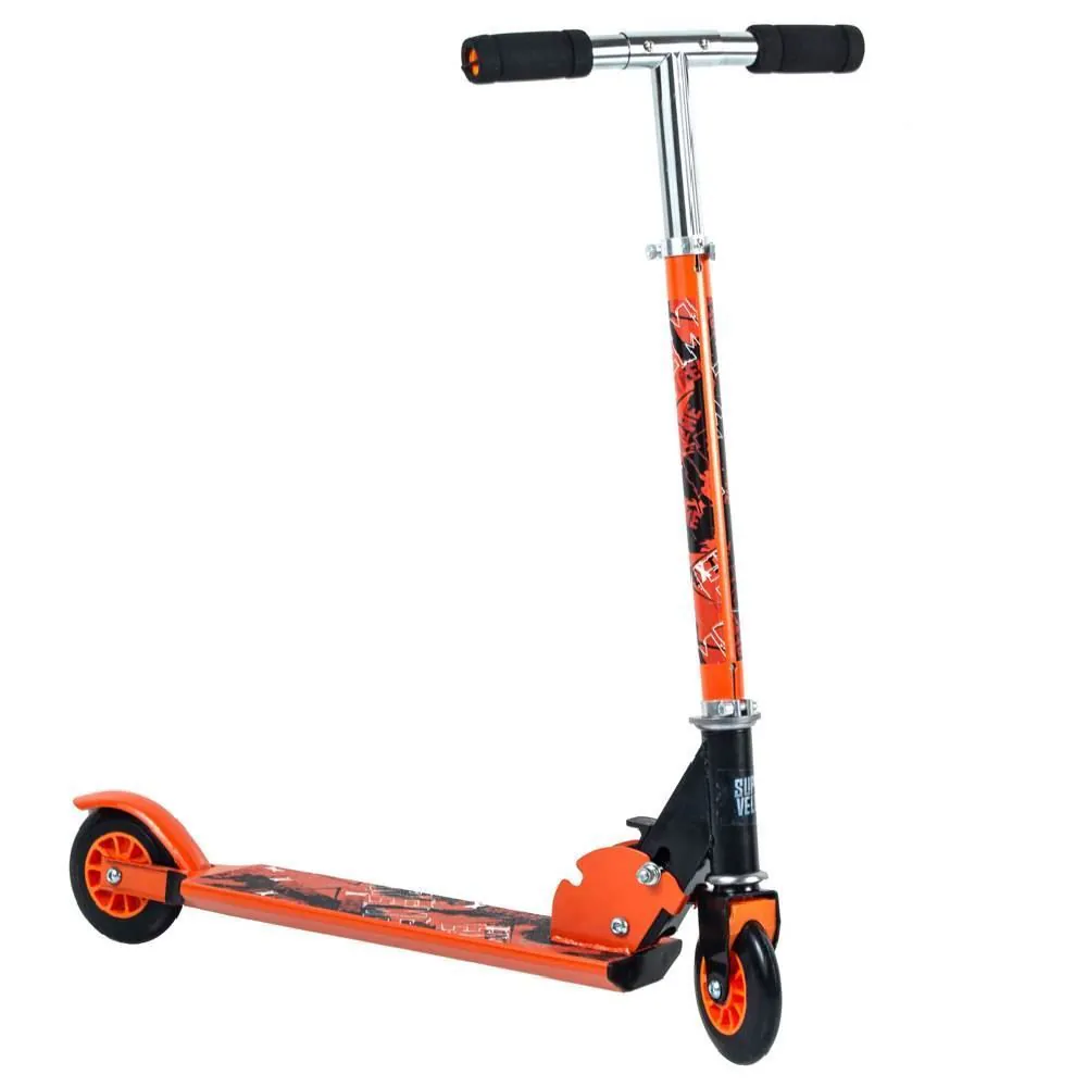 Patinete 2 Rodas Dobrável Radical Toys - Laranja/Preto