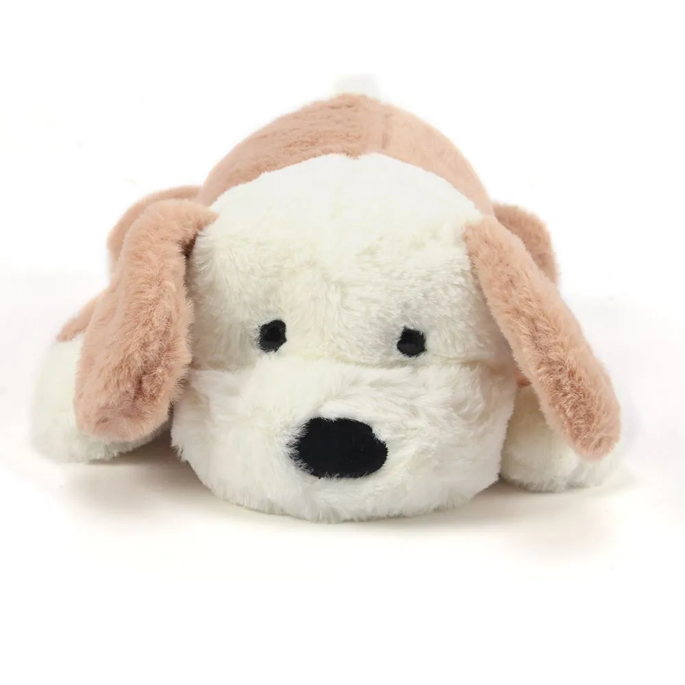 Pelúcia Cachorro Deitado Marrom Toys - HBR0462