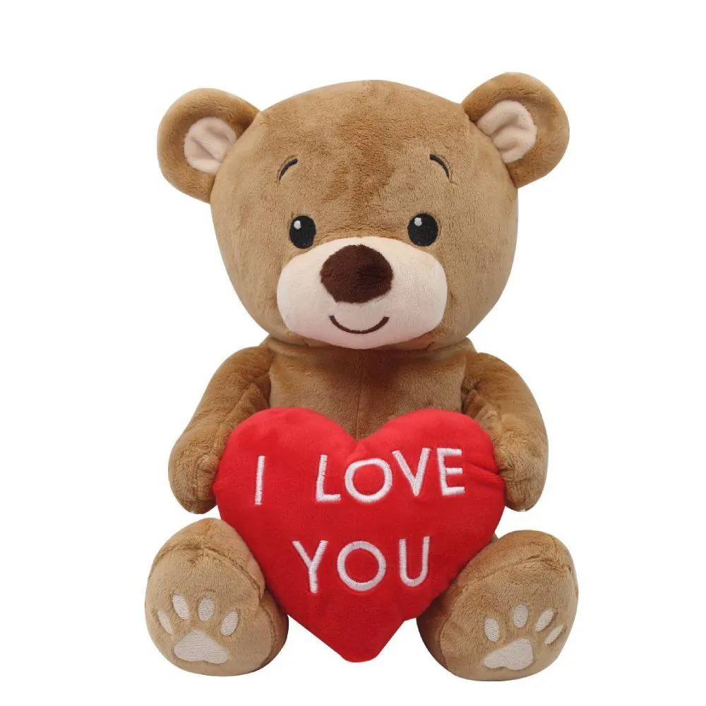 Pelúcia Urso Marrom 25 cm com Coração Toys - Marrom