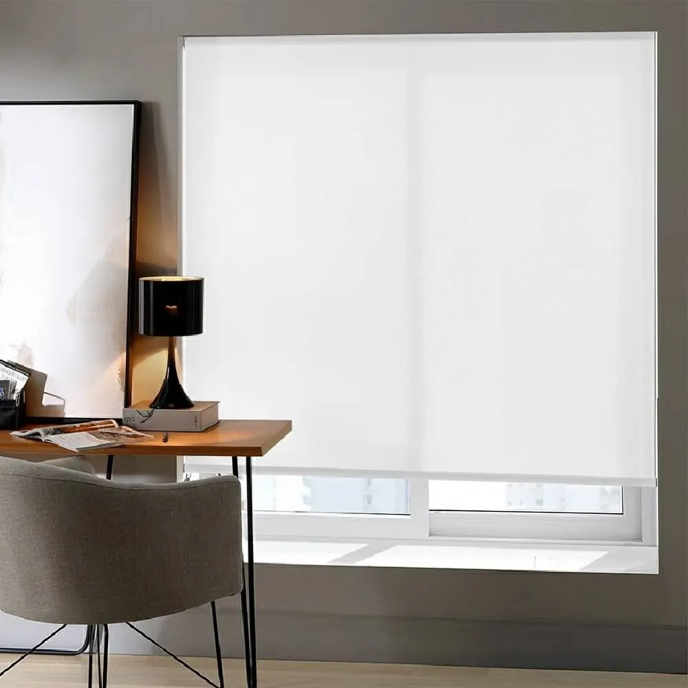 Persiana Rolo 1,60X1,60 m Tela Solar 5% - Branco