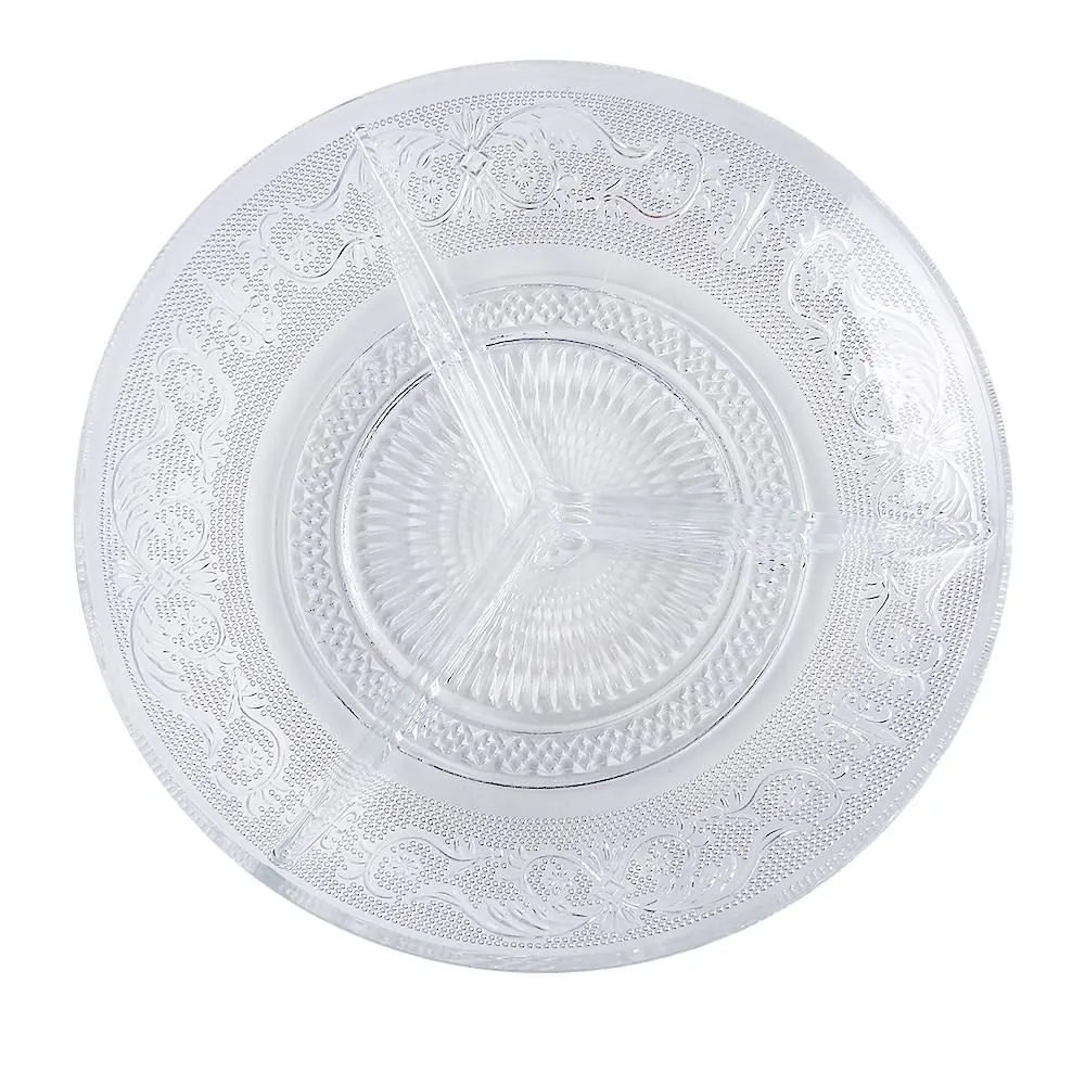 Petisqueira 3 Divisórias Angel Lyor 21,5Cm - Vidro