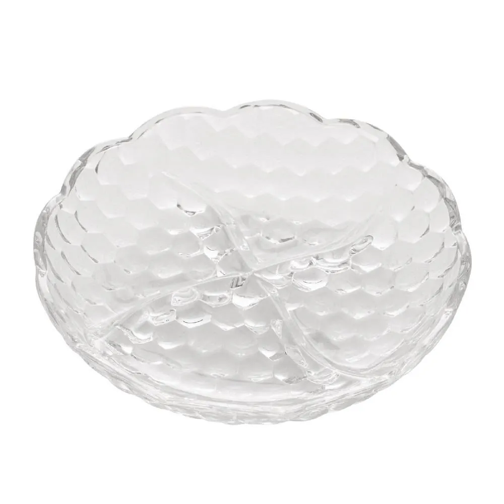 Petisqueira em Cristal 4 Divisão Lyor - Transparente