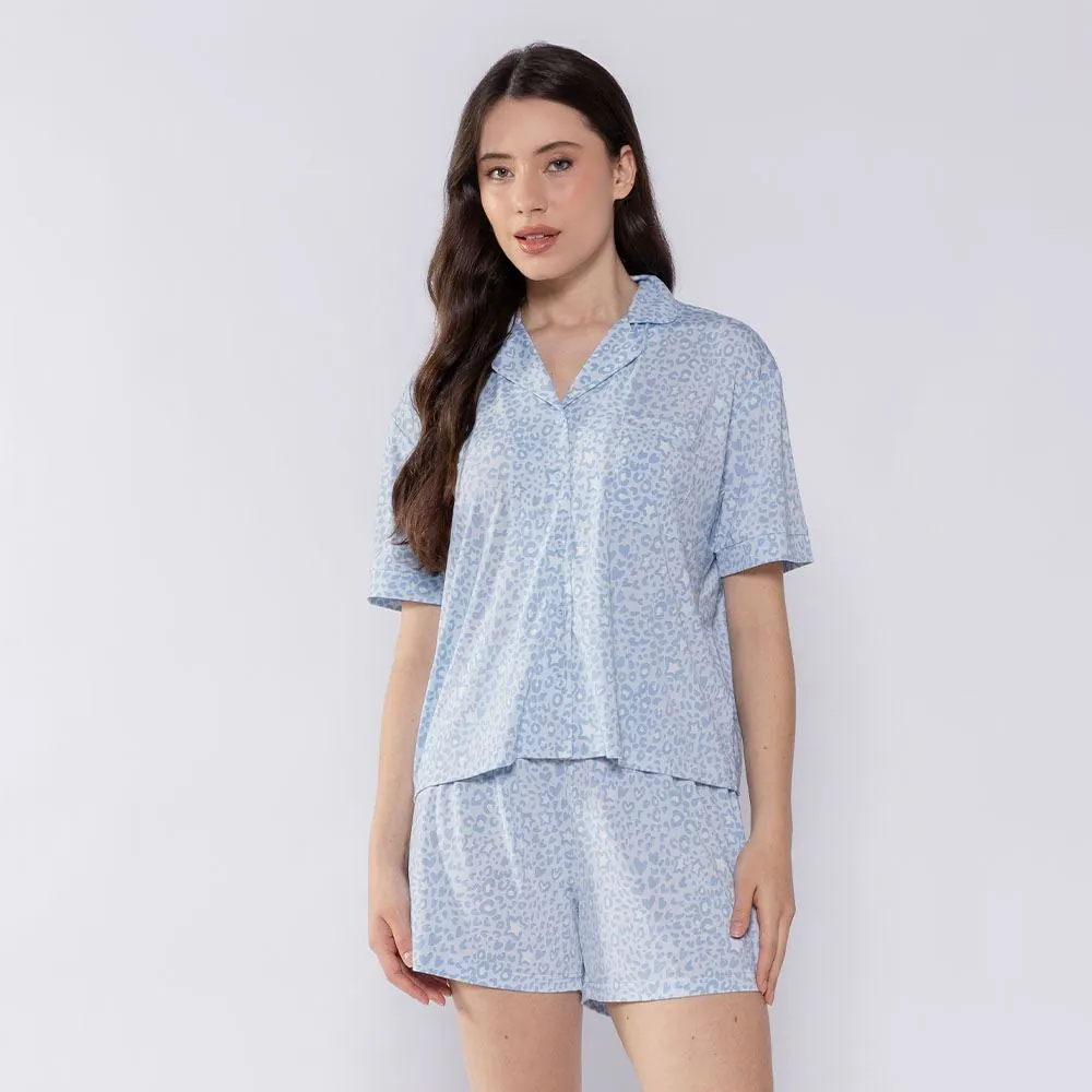 Pijama Feminino Americano Curto Camila Moretti Animal Print