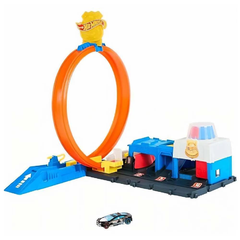 Pista Hot Wheels Super Delegacia de Polícia Mattel - JBM71
