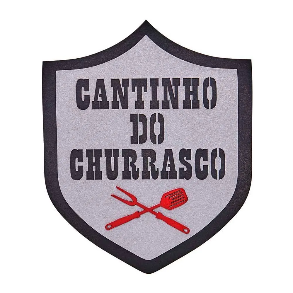 Placa Decorativa Brasão do Churrasco Grife de Boteco Forgerini - 202