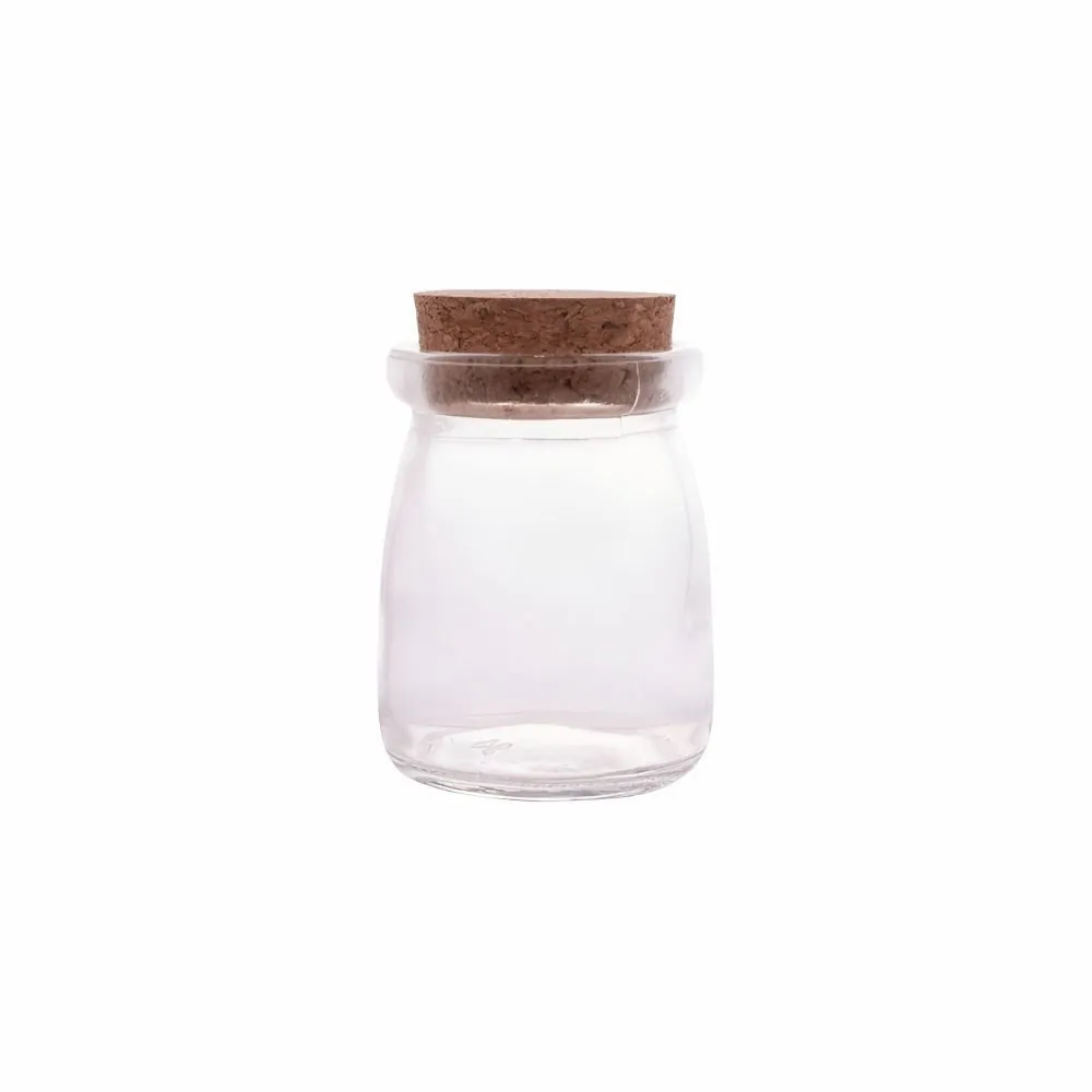 Porta Condimentos Redondo com Tampa Rolha Lyor 100 Ml - Transparente