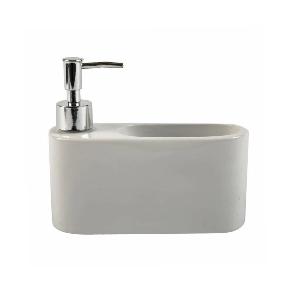 Porta Detergente com Suporte para Esponja Casa Limpa Lyor 380Ml - Cerâmica