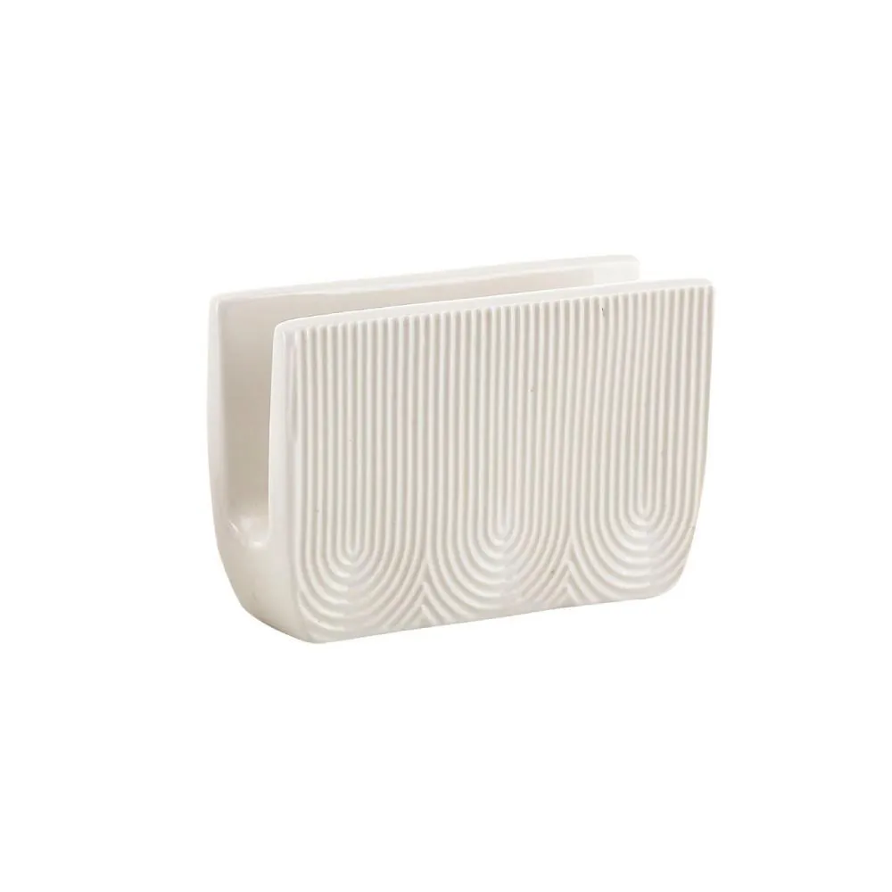 Porta-Guardanapos de Cerâmica Oasis Hauskraft 12 cm - Branco