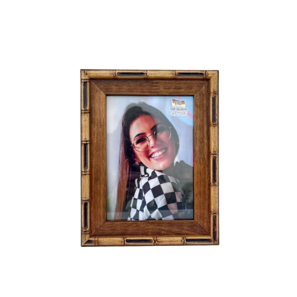 Porta Retrato de Madeira Bw Quadros 15X21 Cm - Bambu