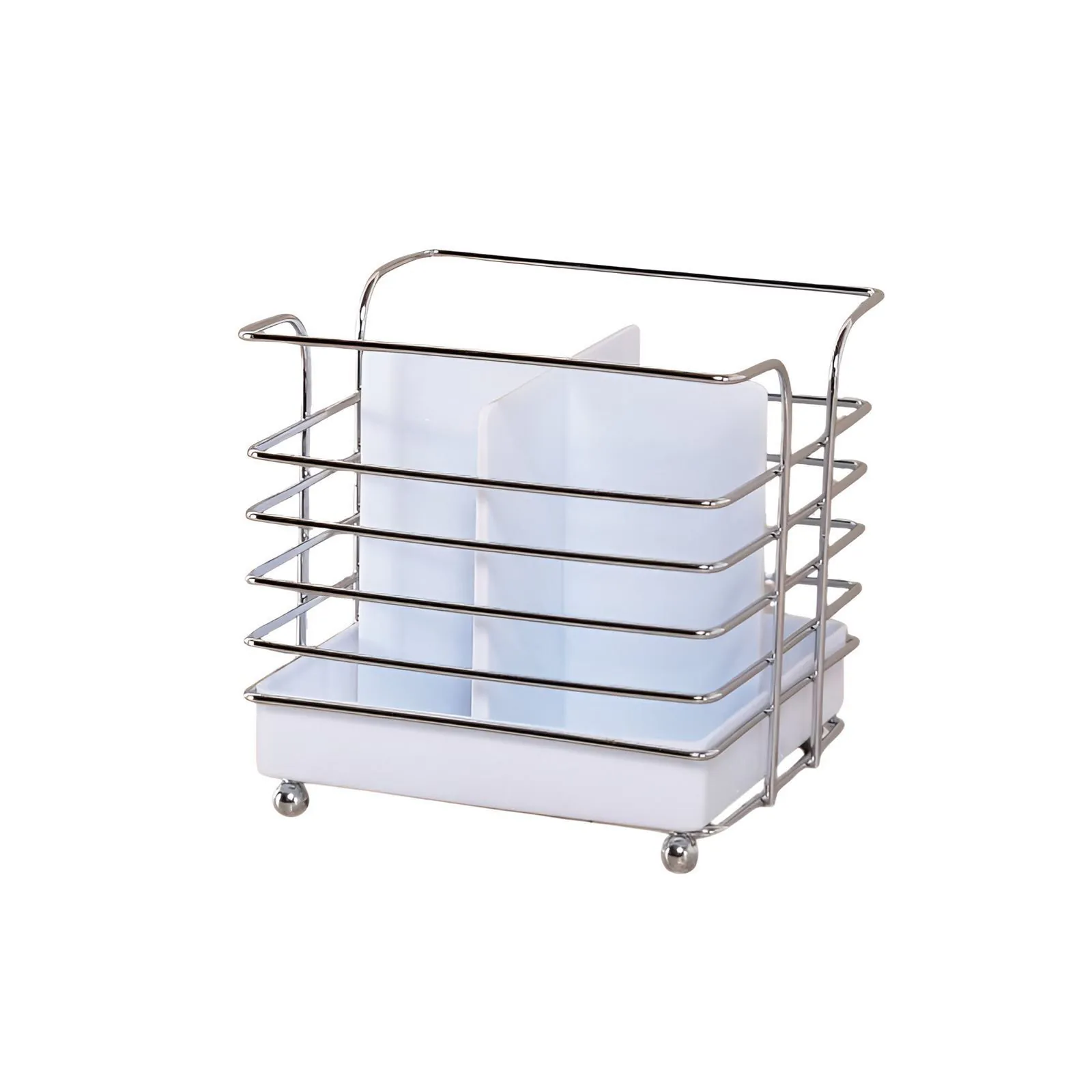 Porta Talheres Quadrado 4 Divisórias Niquelart - Branco