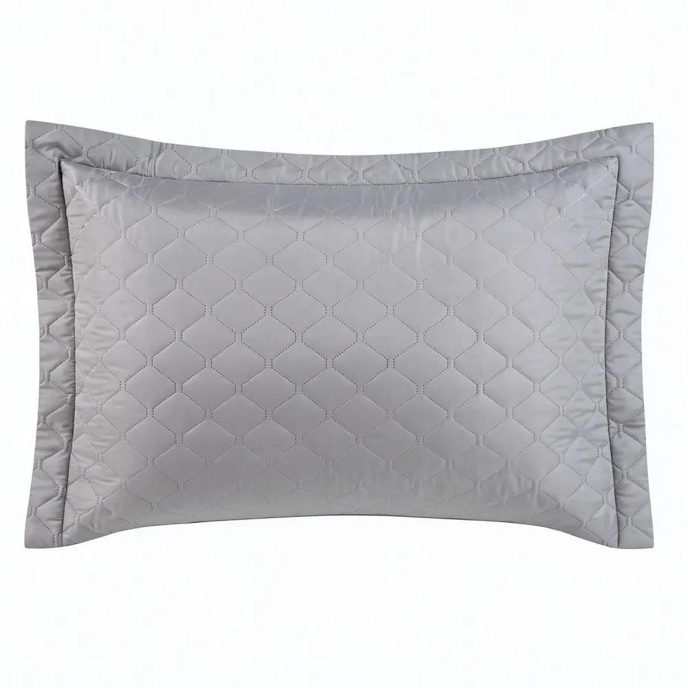 Porta Travesseiro Napoli 55Cm X 80Cm - Cinza Amianto