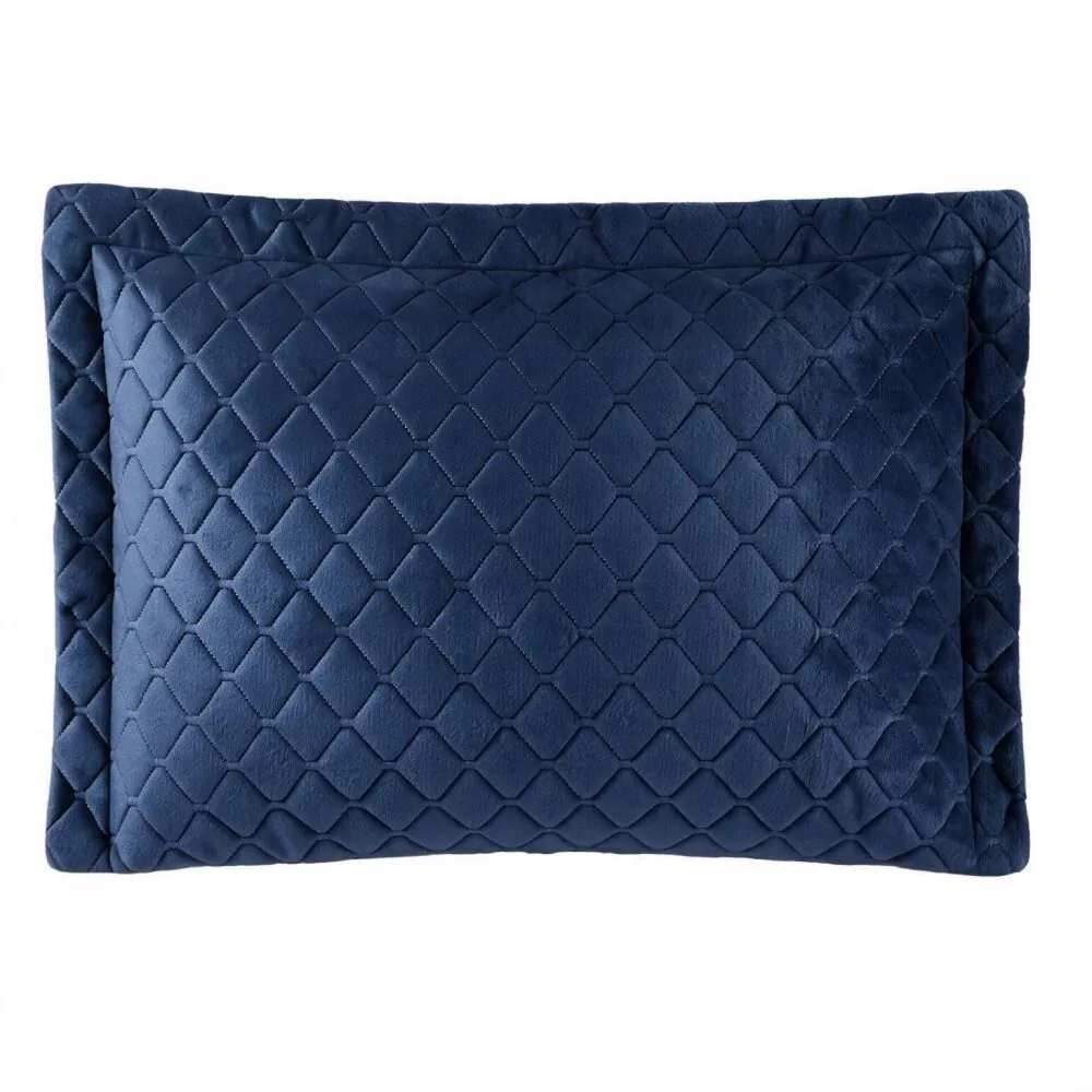 Porta Travesseiro Plush Provence - Azul Mariner
