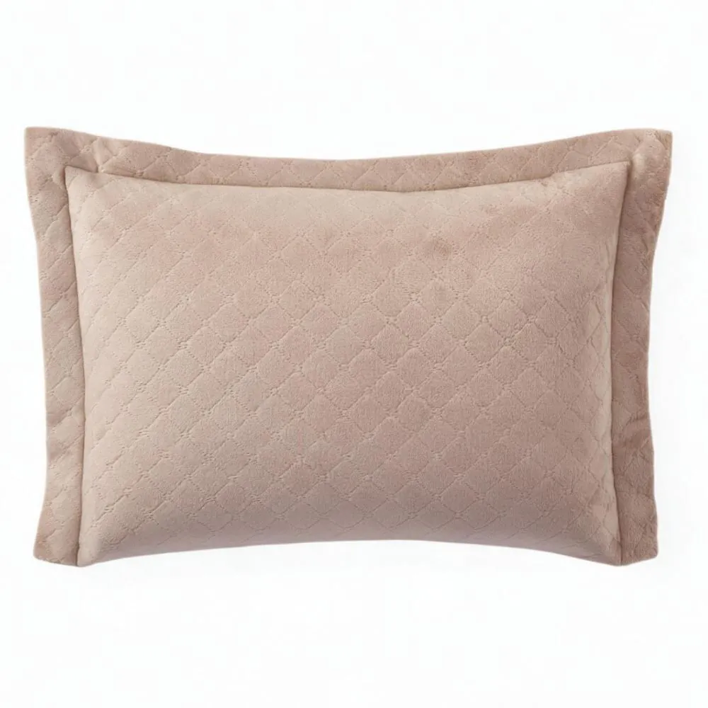 Porta Travesseiro Provence Plush - Bege