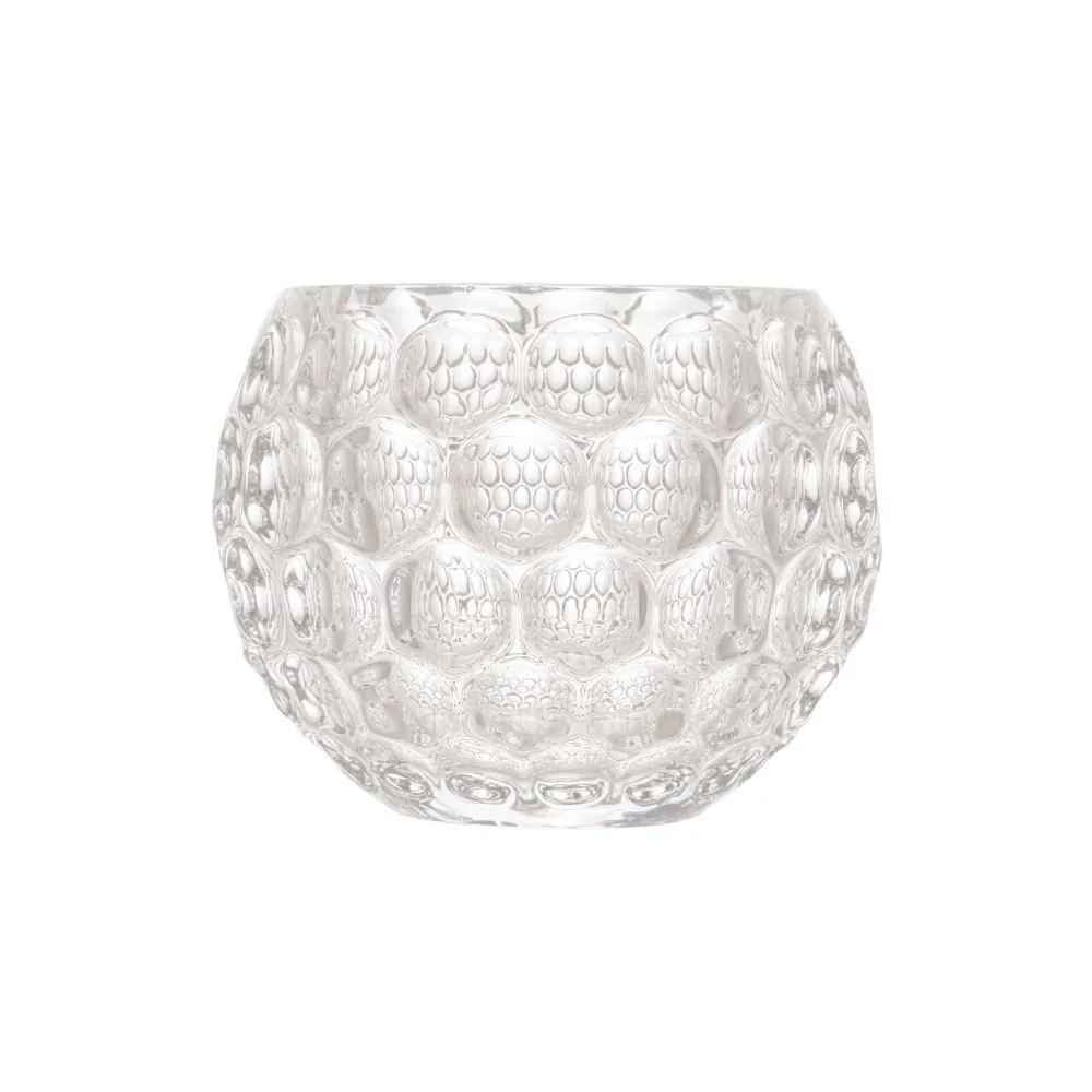 Porta-Vela de Cristal Bolhas Lyor 9Cm - Transparente