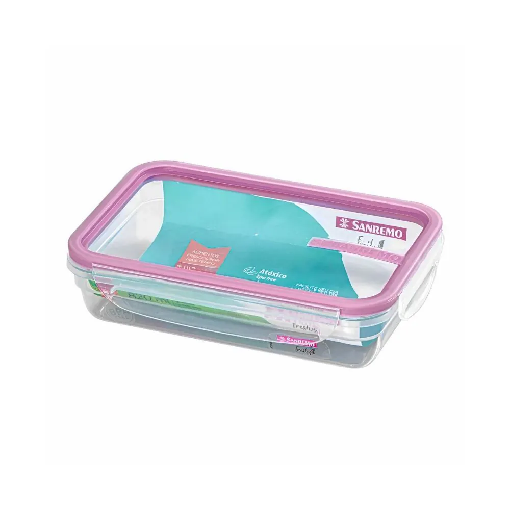 Pote com Travas Sanremo 820 Ml - Transparente