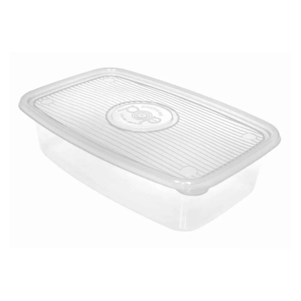Pote de Plástico Retangular Pop Plasútil 2,7L - Transparente