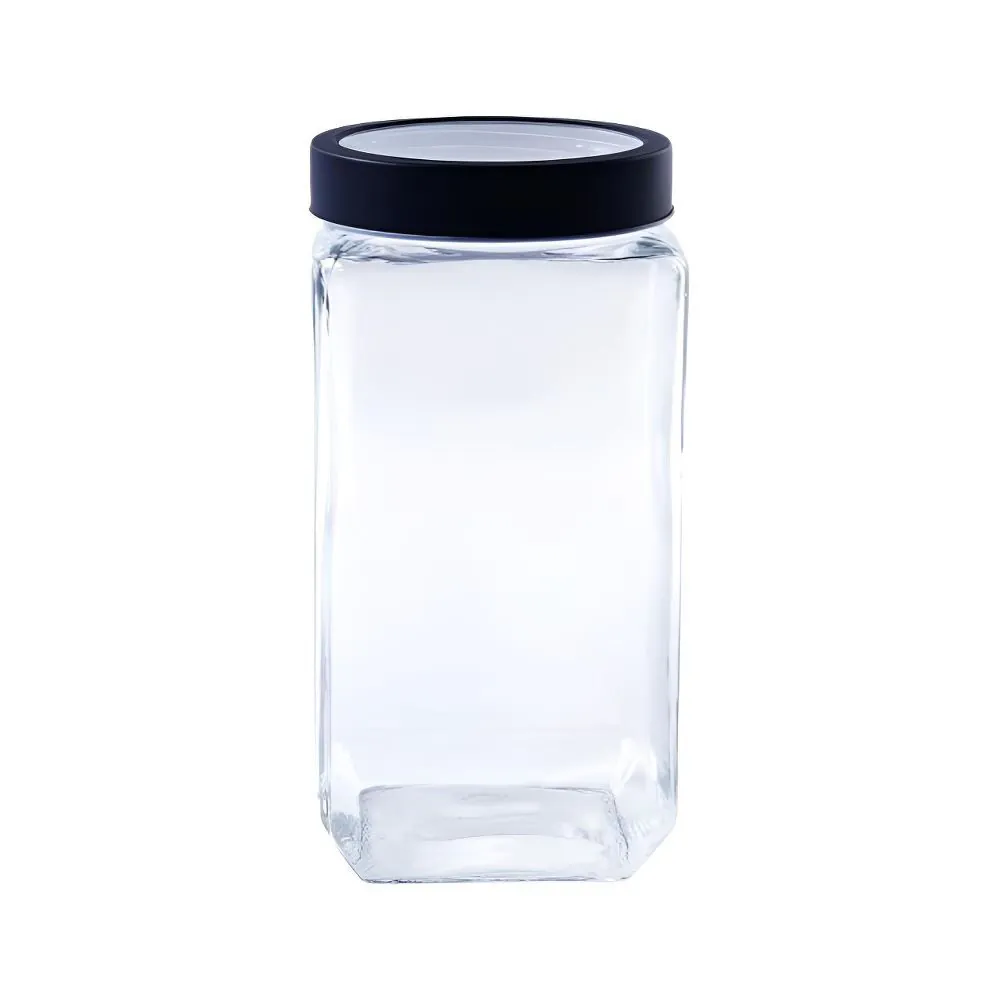 Pote de Vidro com Tampa Gastro Lyor 2,2 Litros - Preto