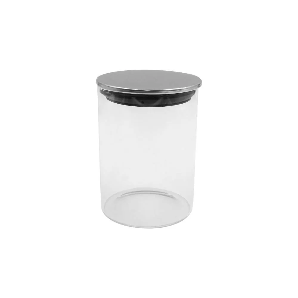 Pote de Vidro com Tampa Inox 800Ml