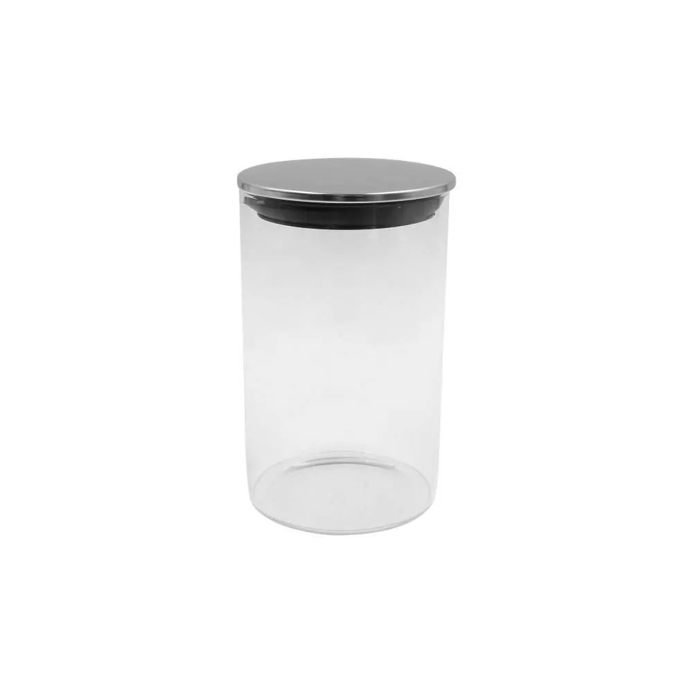 Pote de Vidro com Tampa Inox 1 Litro
