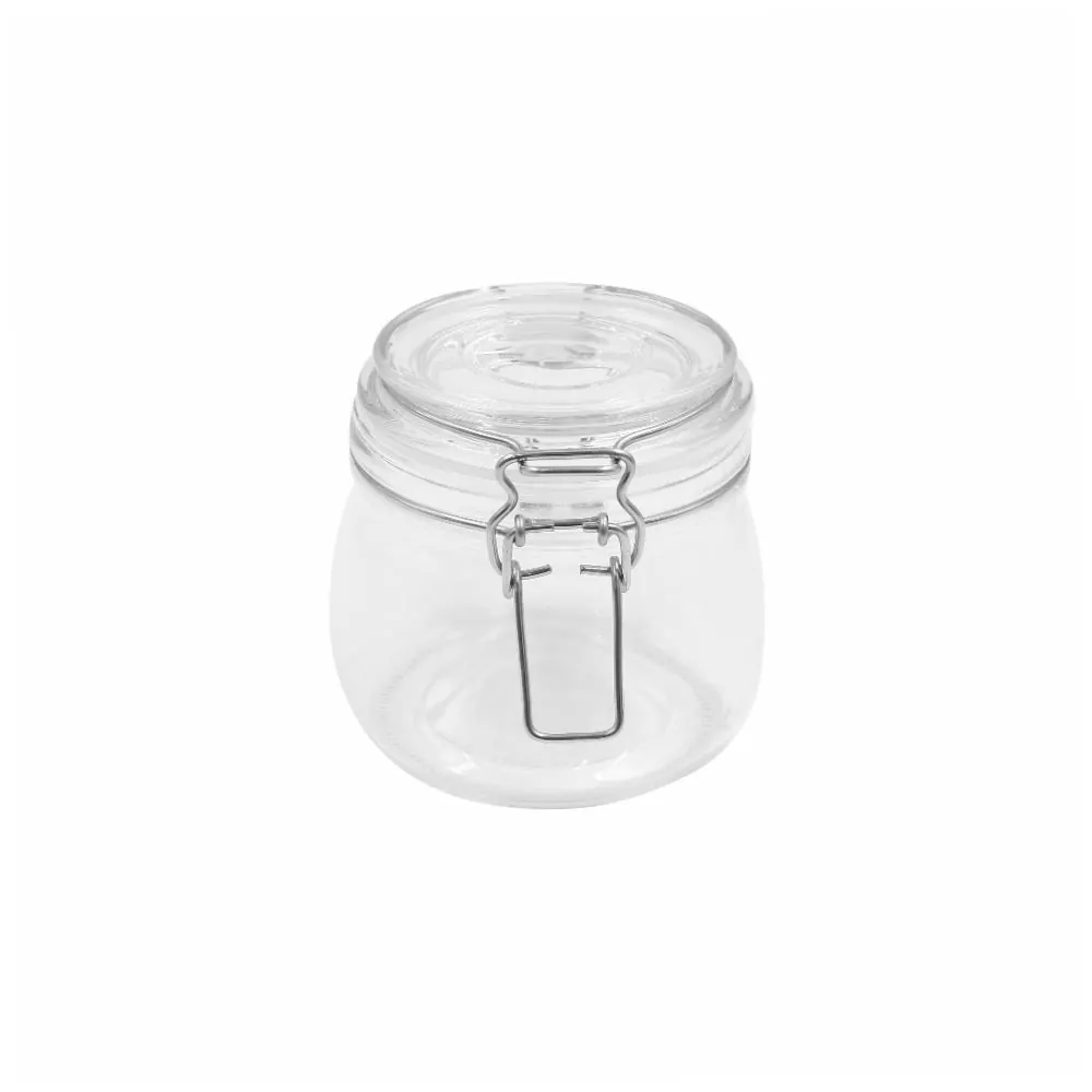 Pote Hermético de Vidro Redondo 600 Ml - Transparente