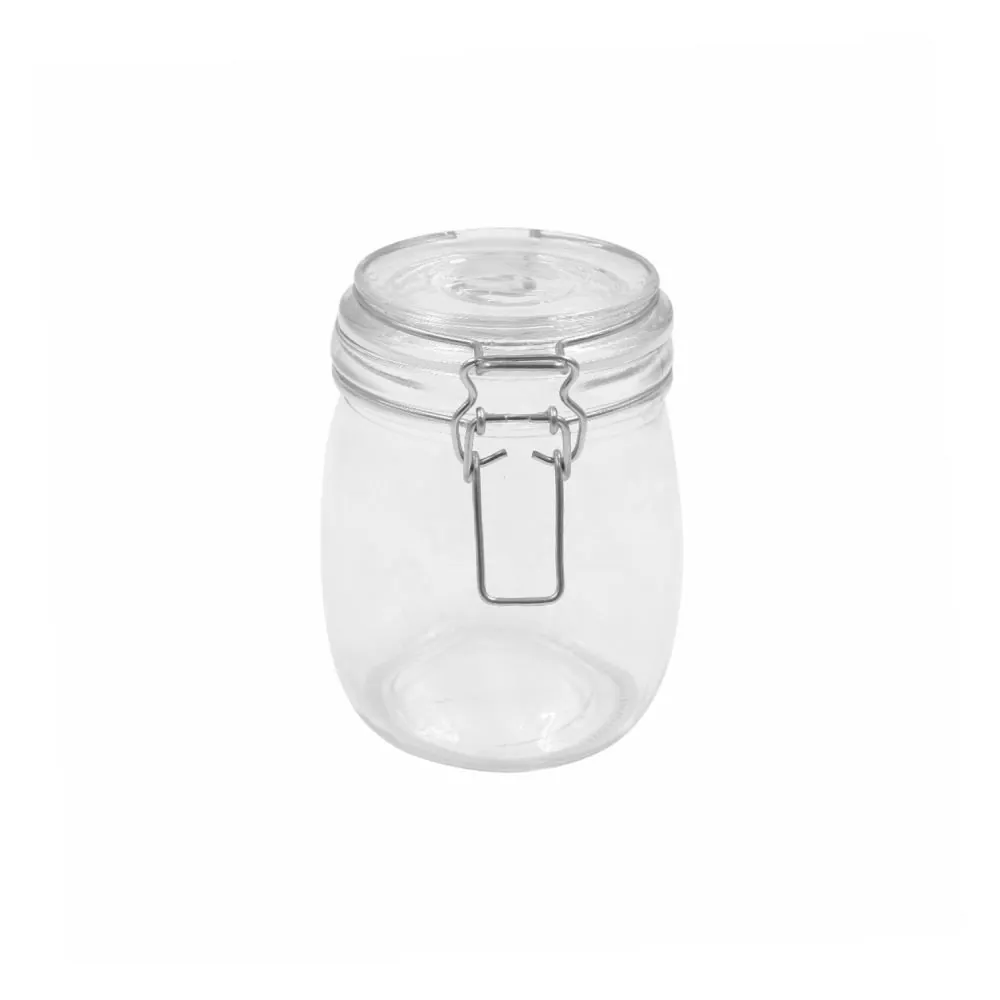 Pote Hermético de Vidro Redondo 800 Ml - Transparente