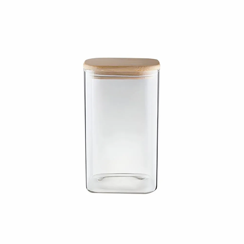 Pote Hermético Quadrado de Vidro Hauskraft 800Ml - Liege