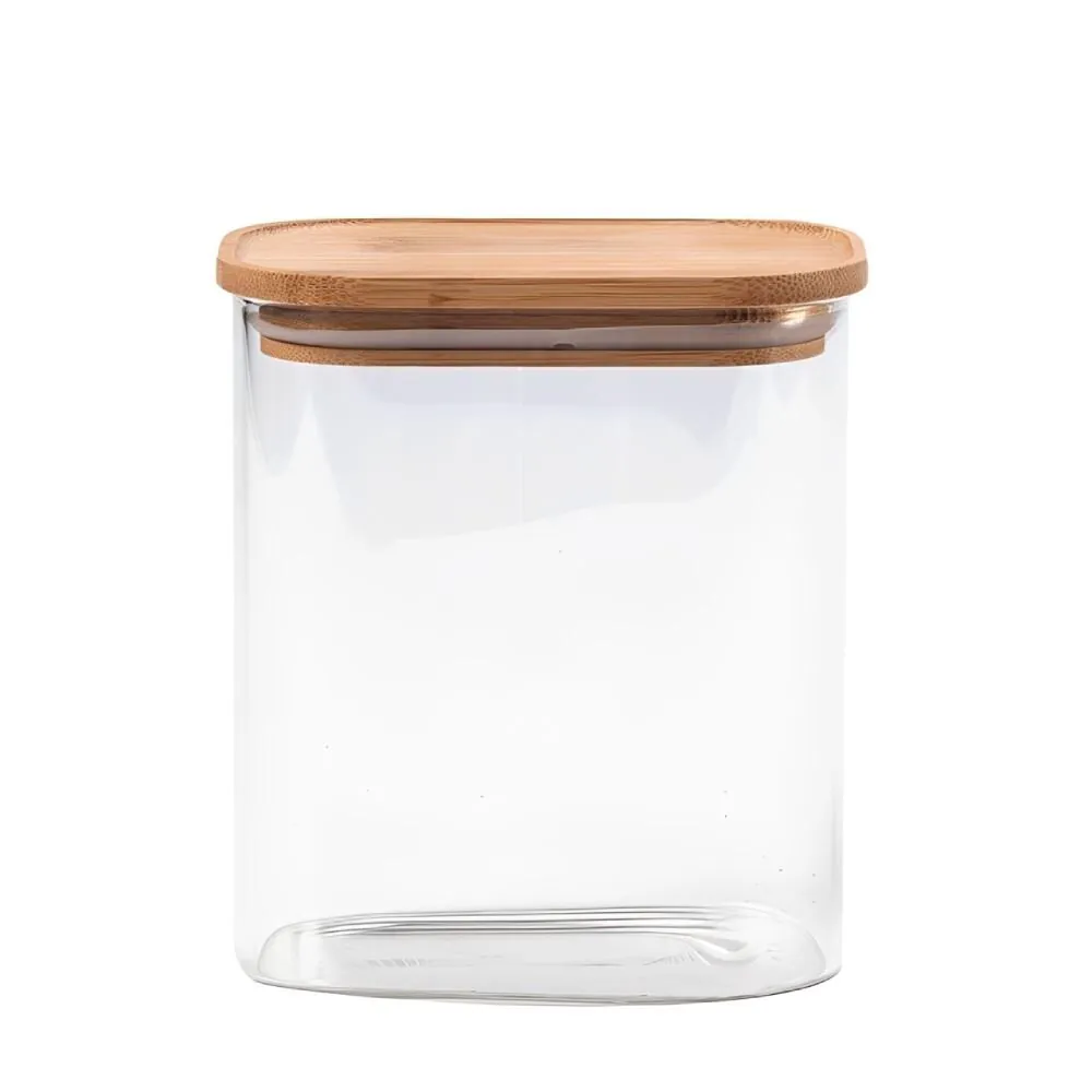Pote Hermético Retangular com Tampa 1,04 Litros - Bambu
