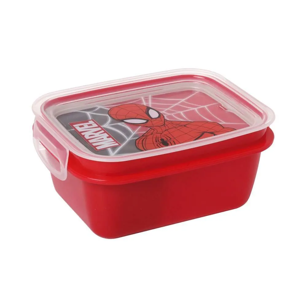 Pote Marmita com Trava Homem Aranha Plasútil 630Ml - Vermelho