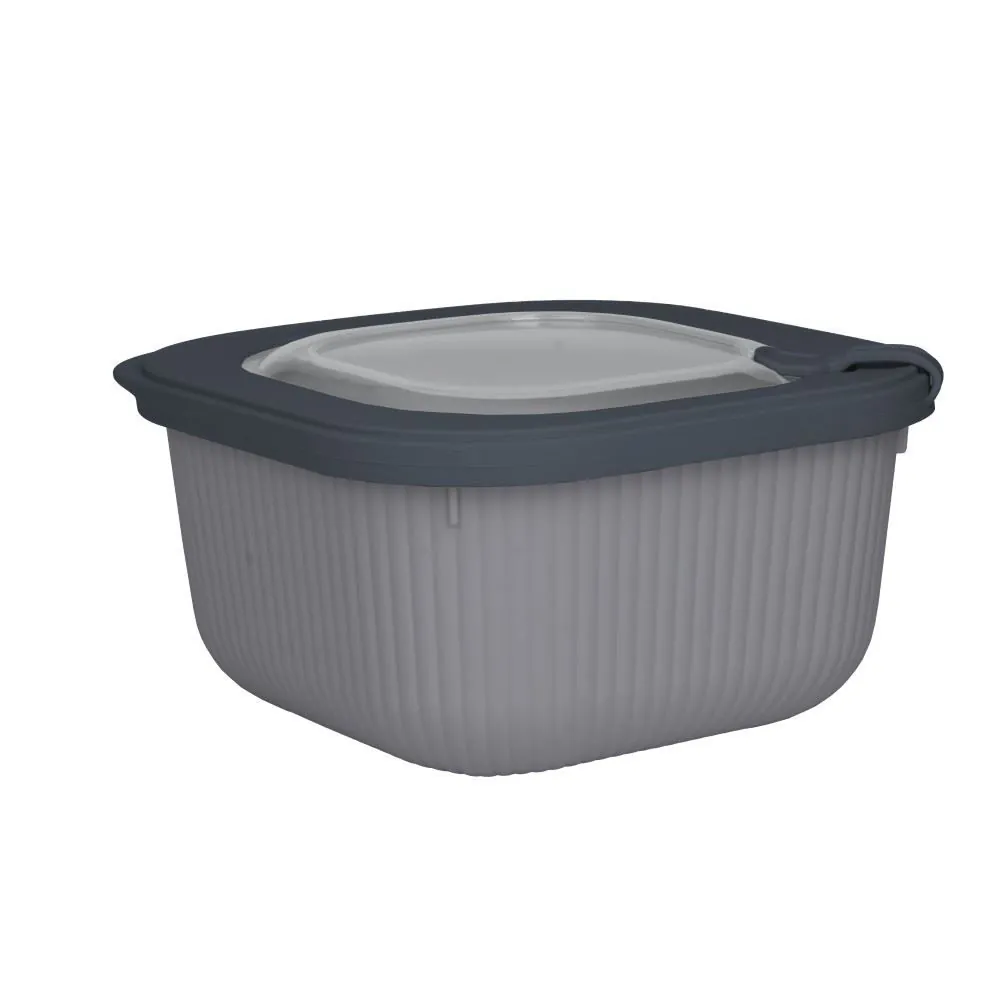 Pote Quadrado Camerata 1,8 Litro - Cinza