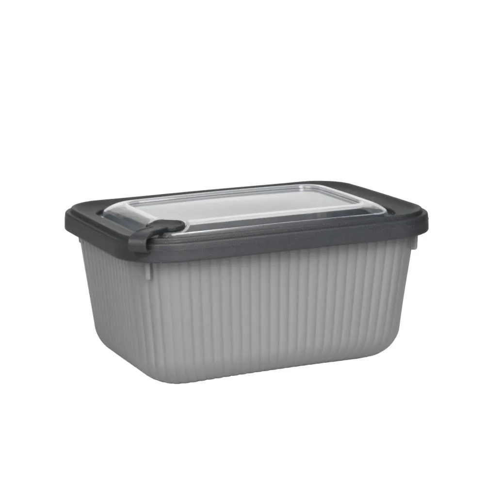 Pote Retangular Camerata 1,05 Litro - Cinza