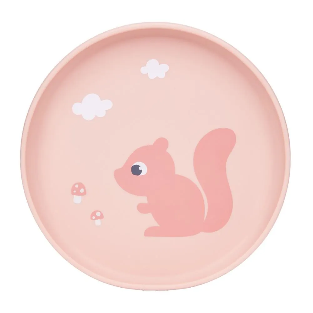 Pratinho em Silicone com Ventosa Cloudy Buba - Rosa Claro