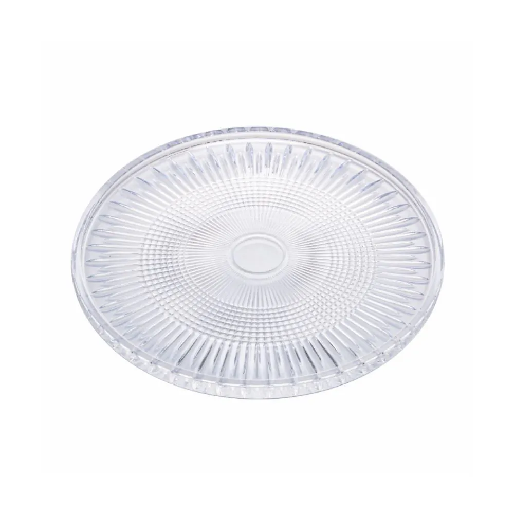 Prato de Bolo Queen Wolff 32 Cm - Transparente