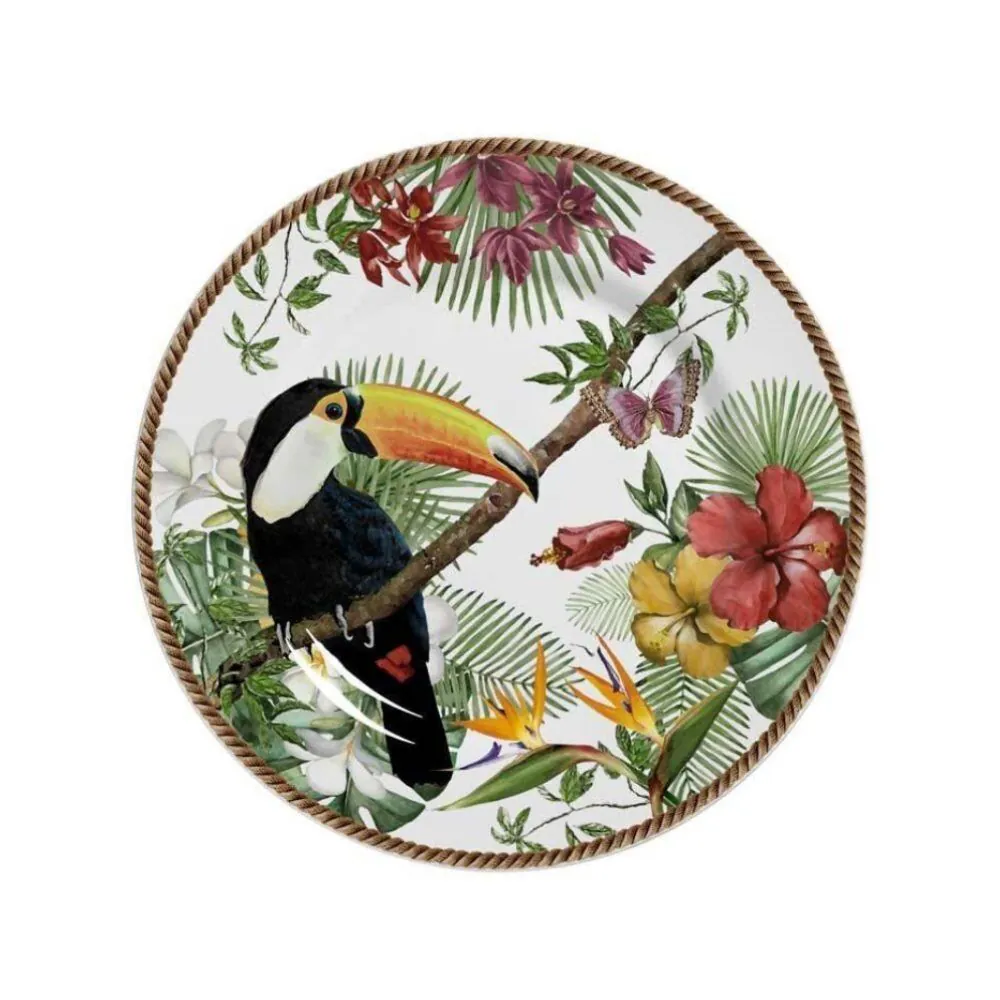 Prato de Sobremesa Cerâmica Alleanza 21Cm - Tropicos