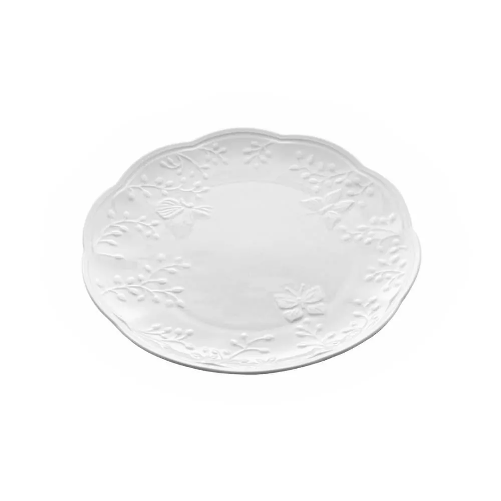 Prato de Sobremesa Lyor Butterfly 19Cm - Branco