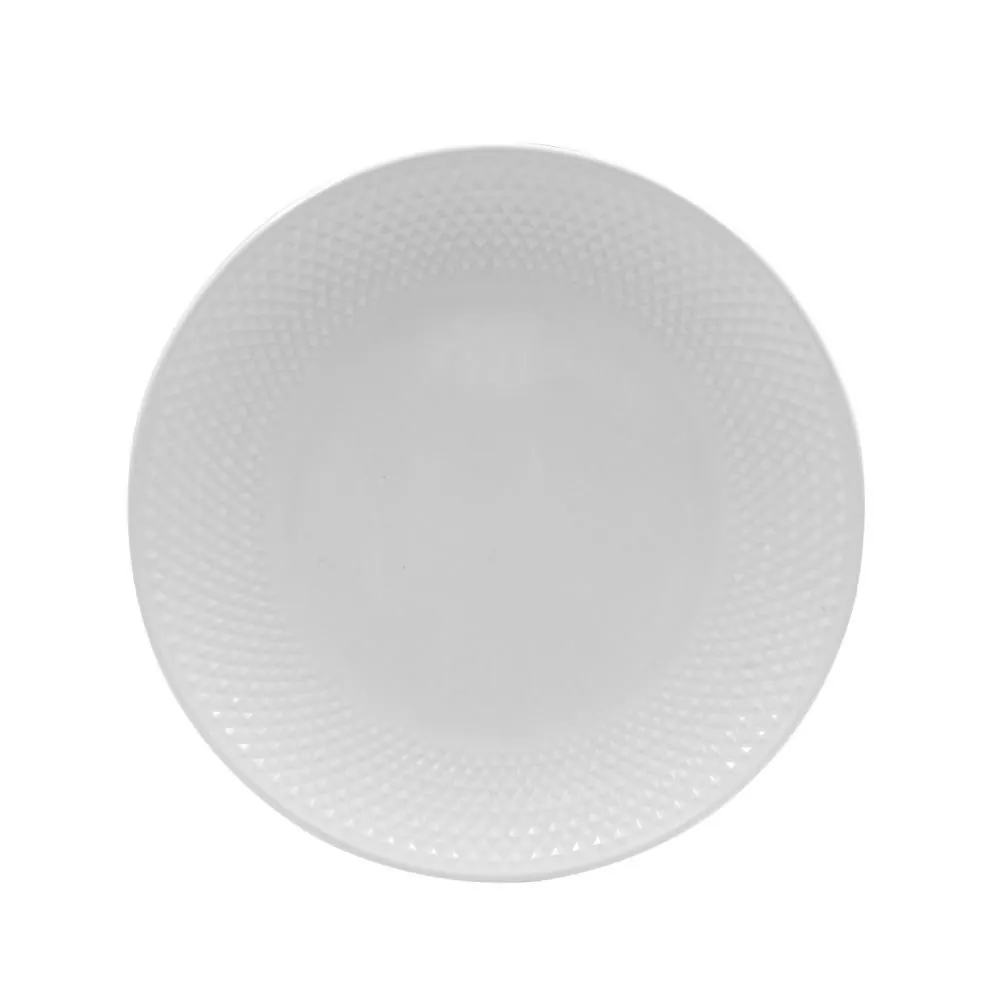Prato de Sobremesa Melamina Diamond 20Cm - Branco