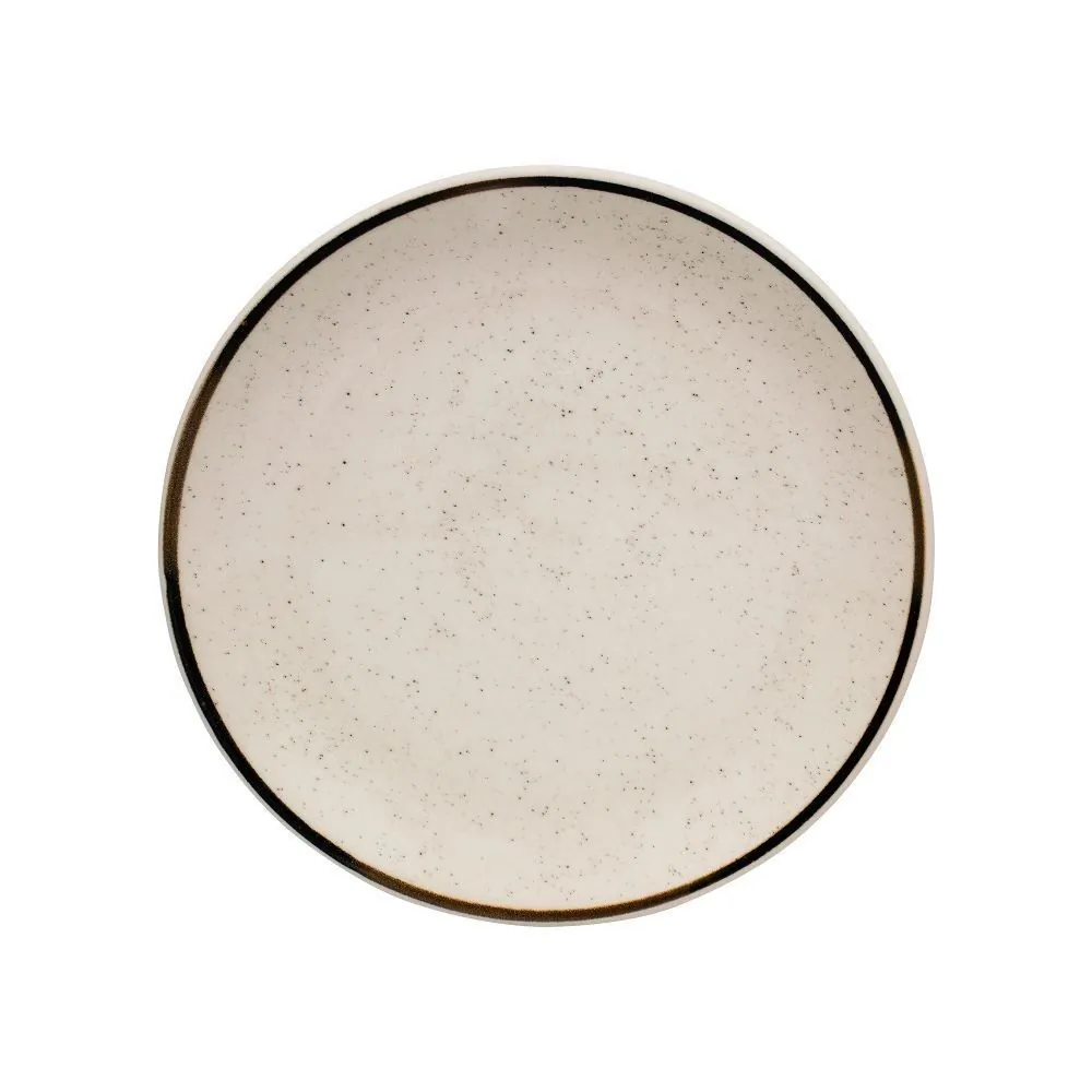 Prato de Sobremesa Unni Brisa Oxford 20 Cm - Bege