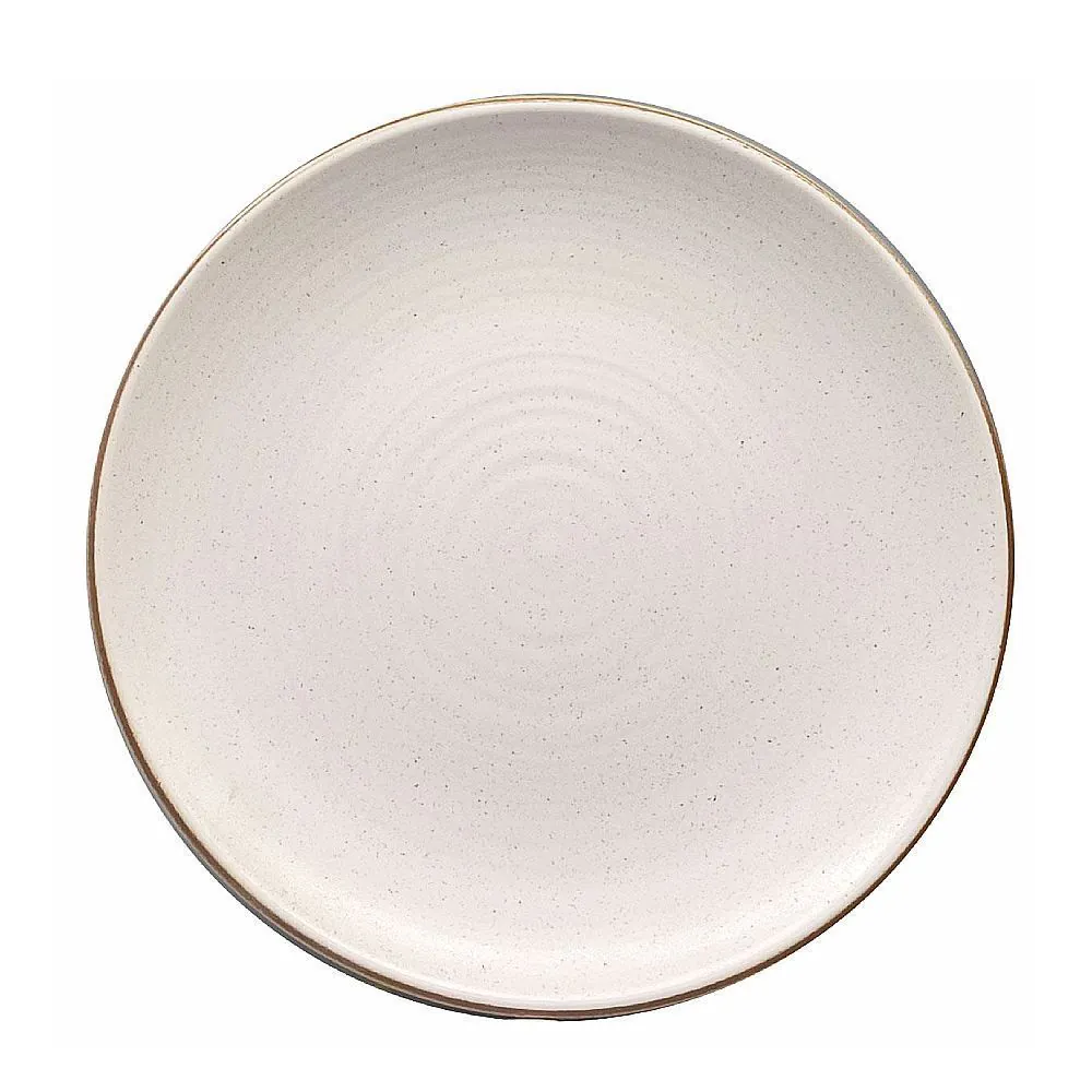 Prato de Sobremesa Wave Naturalle 21Cm - Bege Fosco