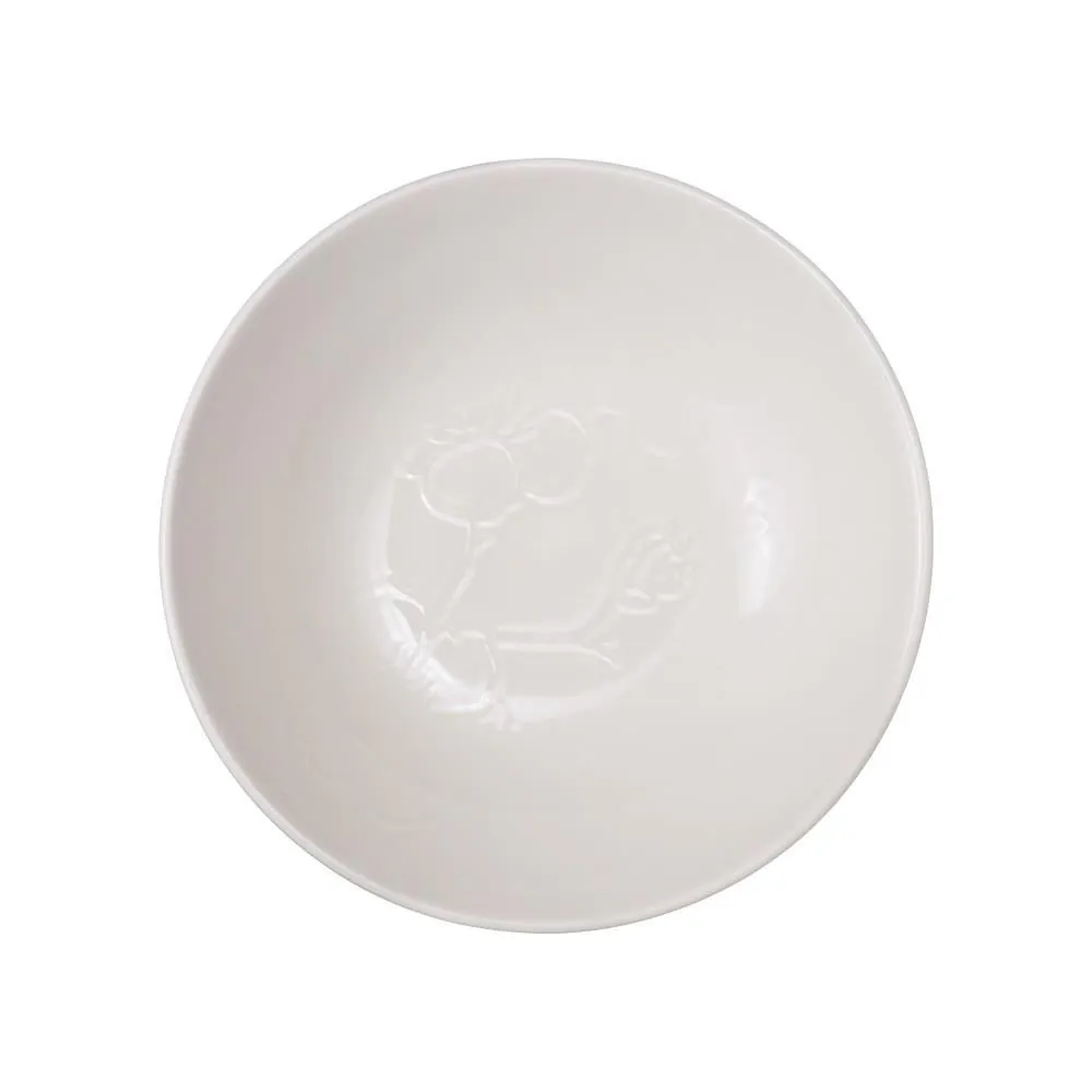 Prato Fundo Cerâmica Unni Orquídea White Oxford 20,5 Cm - Unni Orquidea White