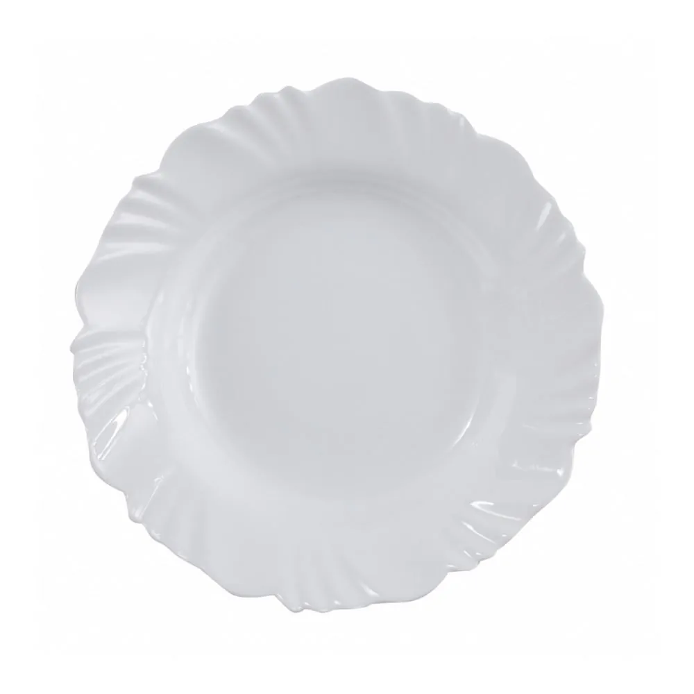 Prato Fundo Opaline Pétala Nadir 23,5Cm - Branco