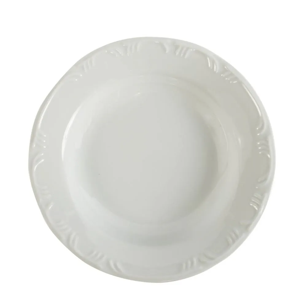 Prato Fundo de Porcelana Pomerode Schmidt 23 Cm - Branco