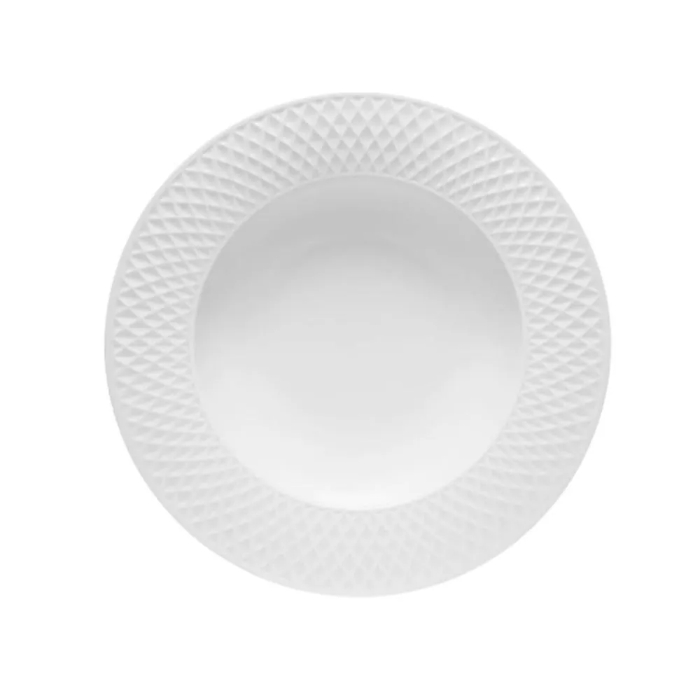 Prato Fundo Porcelana Valência 23Cm - Branco