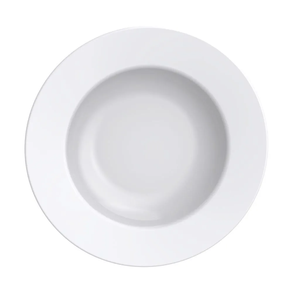 Prato Fundo Maria Augusta Tramontina de Porcelana 23Cm - Porcelana Branca