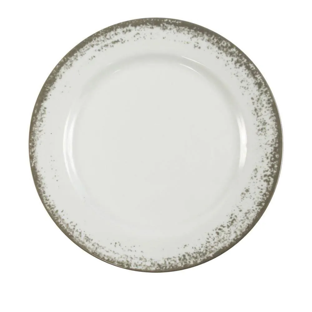 Prato Raso de Porcelana Névoa Cinza Schmidt - 26 cm