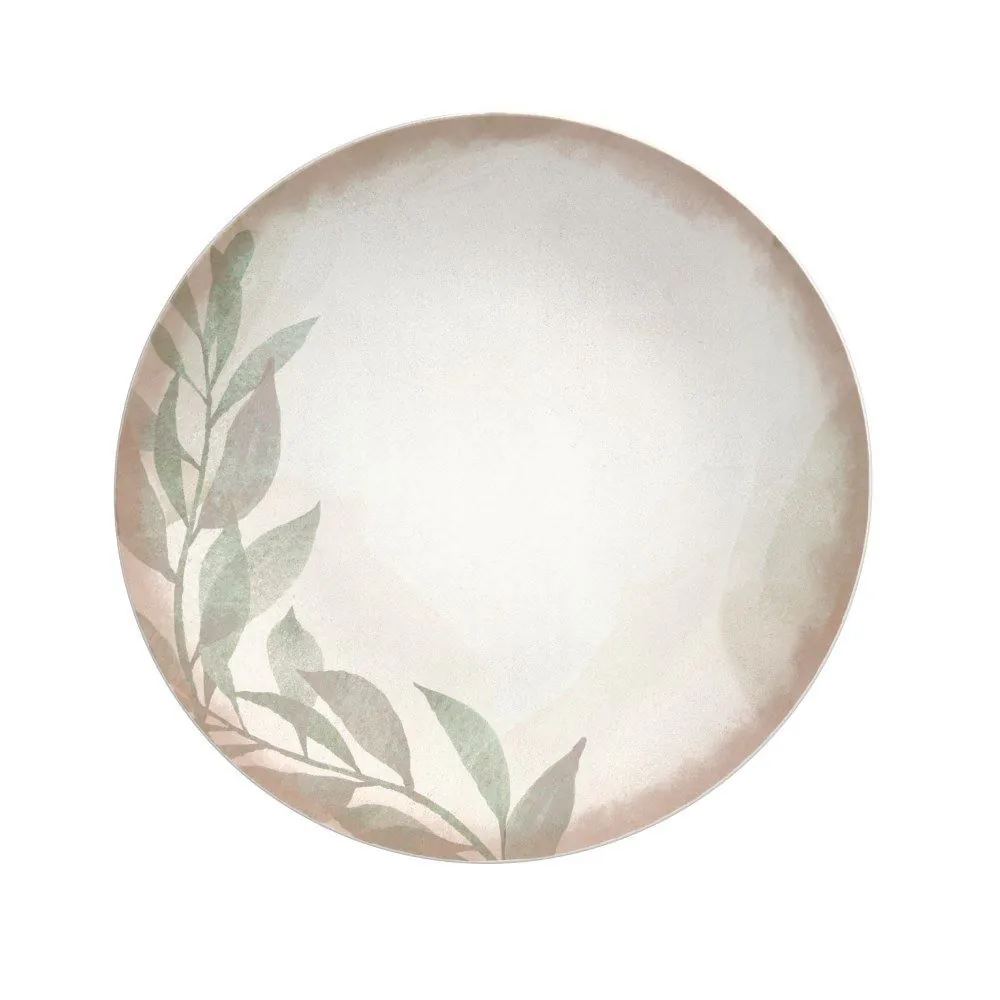 Prato Raso Decorado Porcelana Tramontina 28Cm - Natur