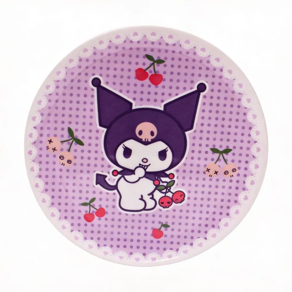 Prato Raso Melamina Kuromi 20Cm Sanrio
