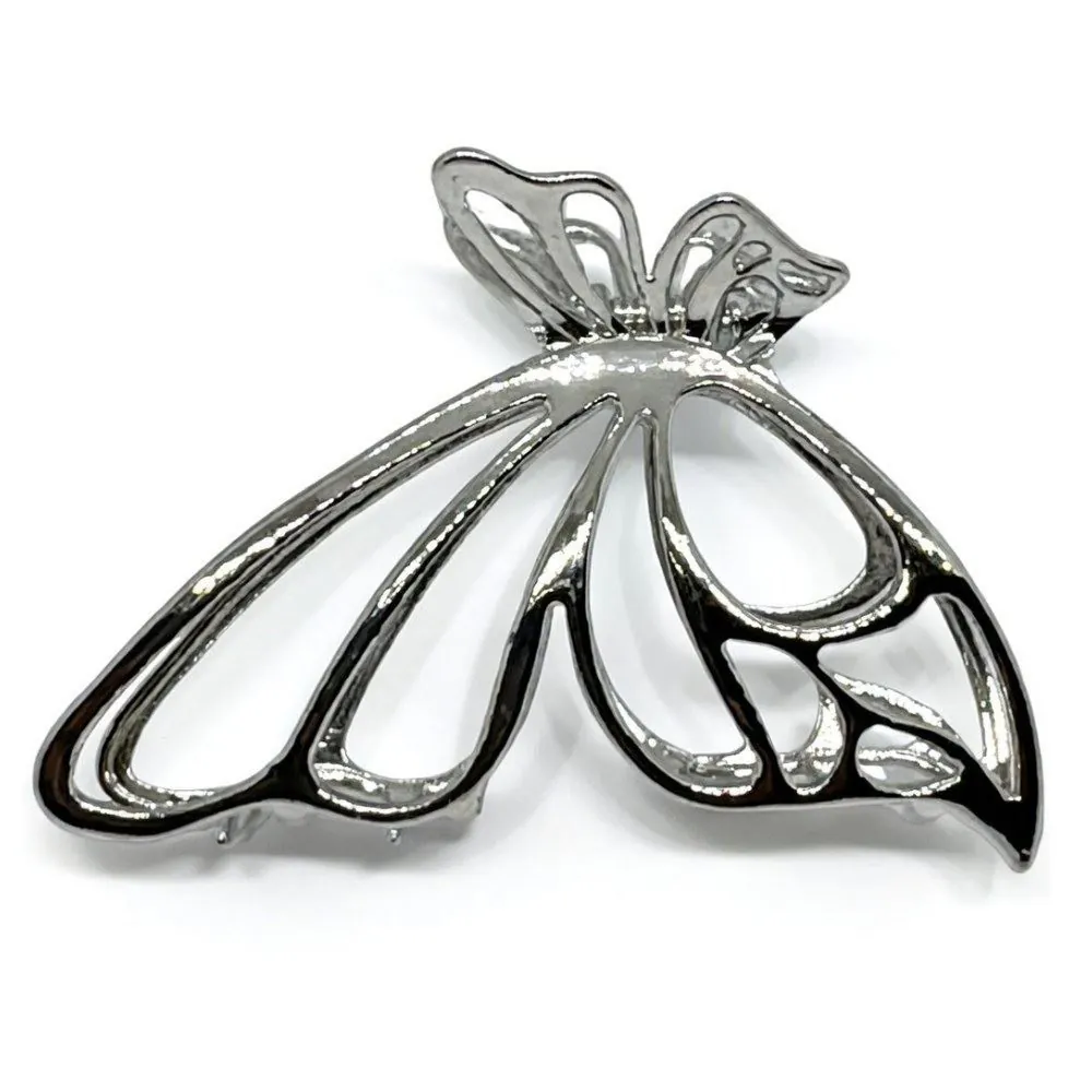 Prendedor de Cabelo de Metal Silver Borboleta Thepró
